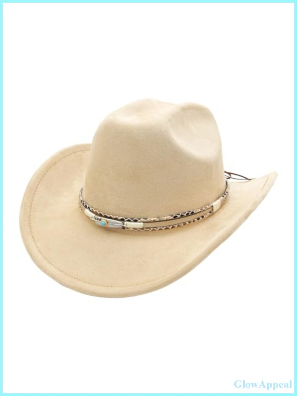 Western Cowboy Hat for Men Women Large Brim Fedora with Buckle Belt Adjustable